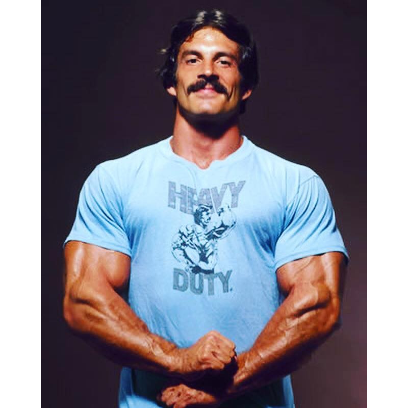 Camiseta Heavy duty Mike Mentzer Azul.