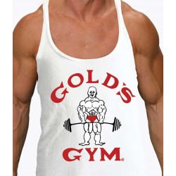 Camiseta Tirantes Joe Gold's Gym Blanco.