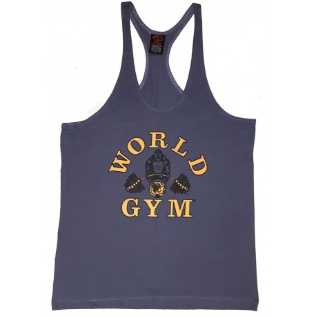 Camiseta Corta Negra World Gym.