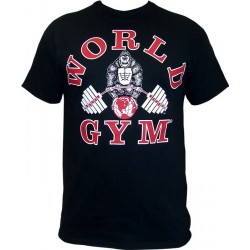 Camiseta Corta Negra World Gym.