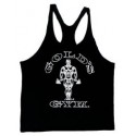 Camiseta God's Gym Tirantes Negra Usa.