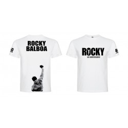 Camiseta Blanca 40 Aniversario Rocky.